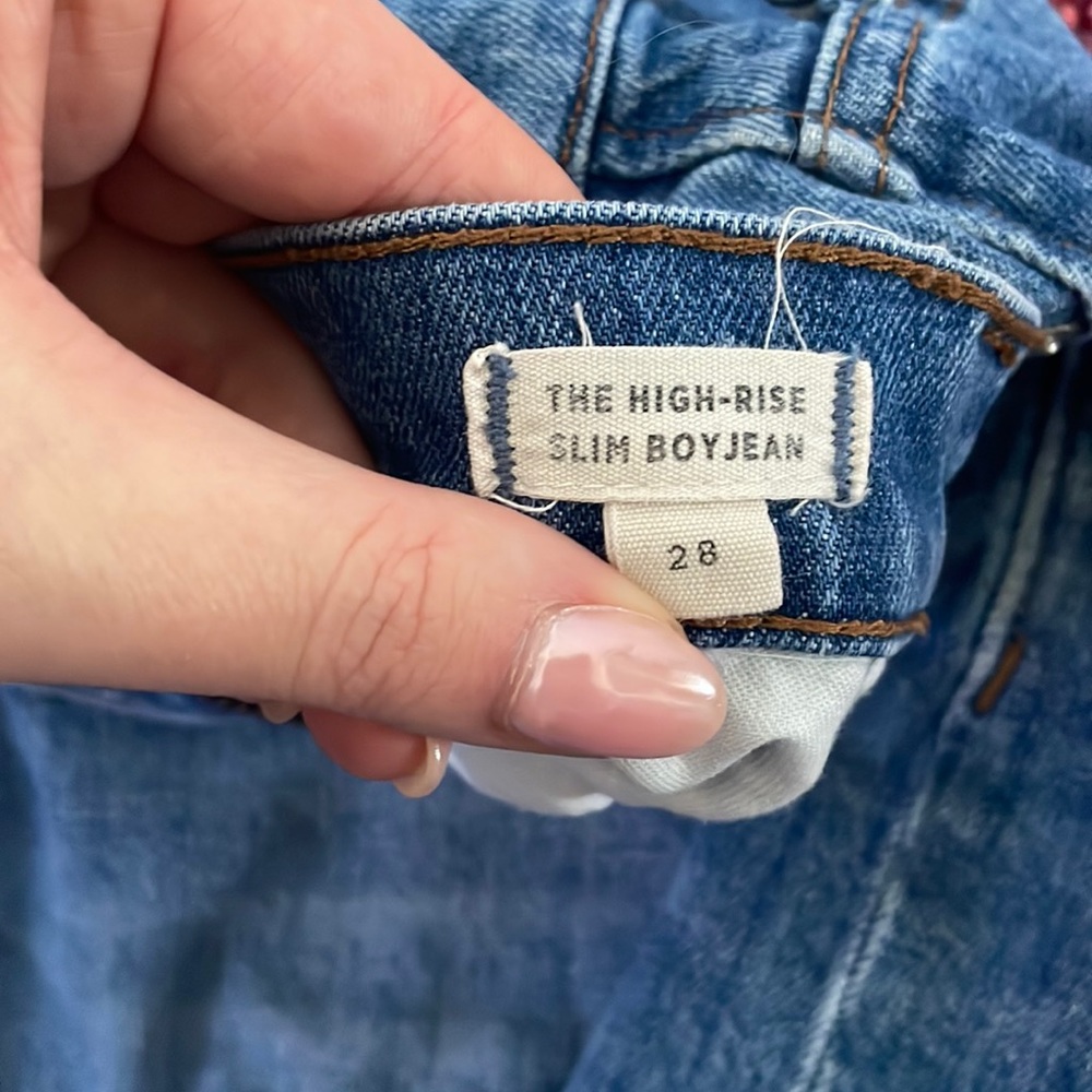 Madewell the high rise slim boy Jean 28